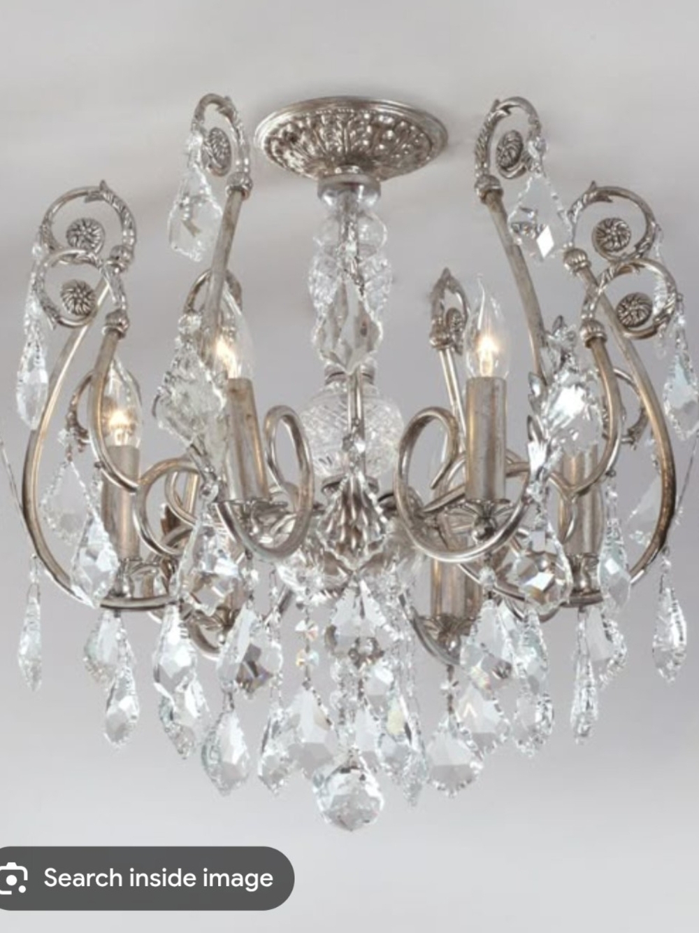 6-Bulb Crystal Chandelier